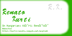 renato kurti business card